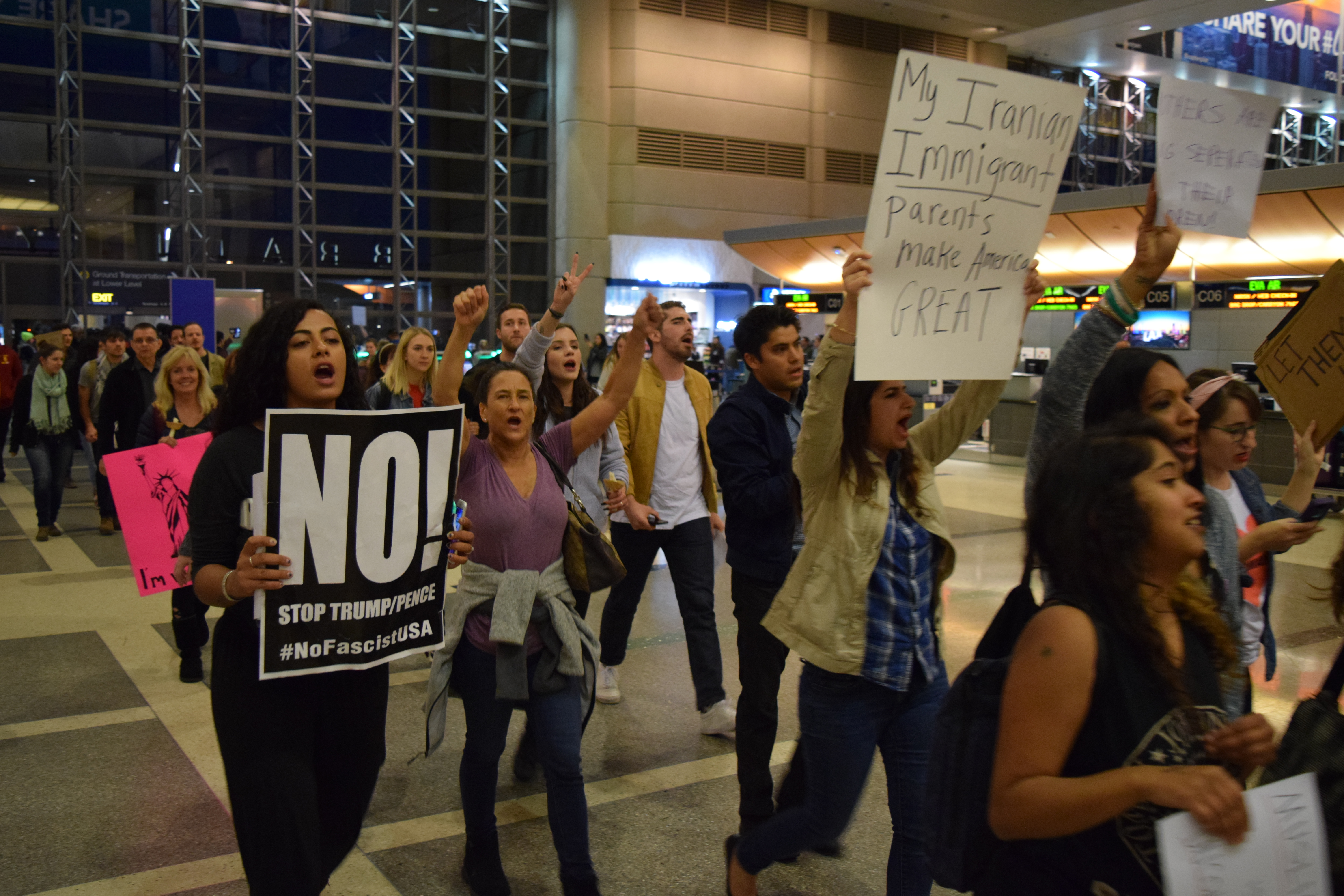 #NoBanNoWall Protest @ LAX 1/28/17